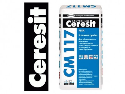 Ceresit CМ 117 Клеющая смесь эластичная для природного камня Flex, 25 кг