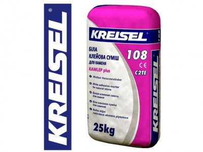 Kreisel 108 Клеющая смесь для натурального каменю, эластичная, 25 кг