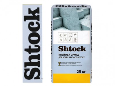 Shtock Клеющая смесь для ячеистого бетона, 25 кг