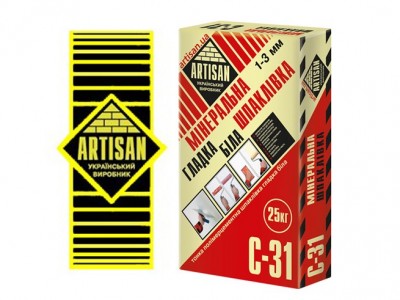 Artisan С-31 Шпаклевка гладкая белая фасадная, 25 кг